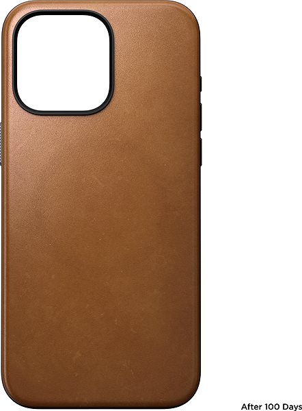 Telefon tok Nomad Modern Leather English Tan iPhone 15 Pro Max tok ...