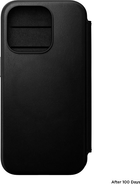 Mobiltelefon tok Nomad Modern Folio iPhone 15 Pro fekete bőr tok ...