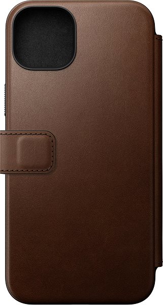 Puzdro na mobil Nomad Modern Leather Folio Brown iPhone 15 Plus ...
