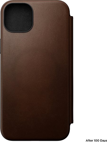 Puzdro na mobil Nomad Modern Leather Folio Brown iPhone 15 Plus ...