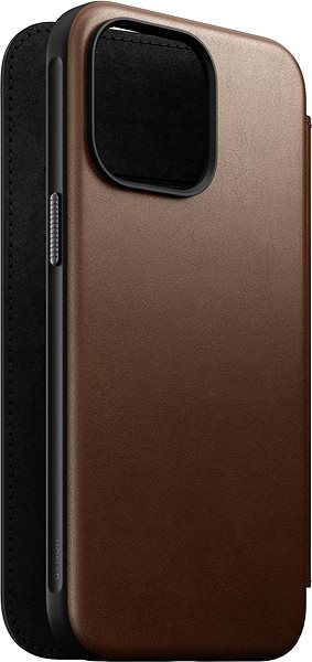 Puzdro na mobil Nomad Modern Leather Folio Brown iPhone 15 Pro Max ...
