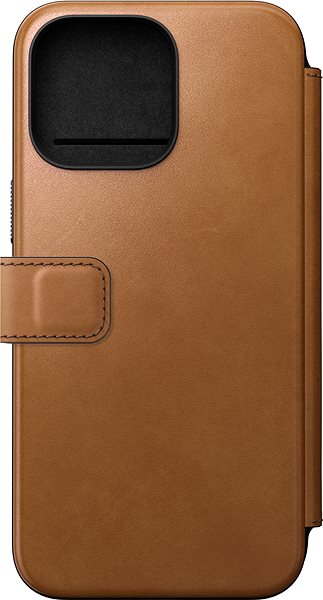 Puzdro na mobil Nomad Modern Leather Folio English Tan iPhone 15 Pro Max ...