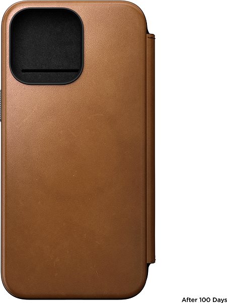 Puzdro na mobil Nomad Modern Leather Folio English Tan iPhone 15 Pro Max ...
