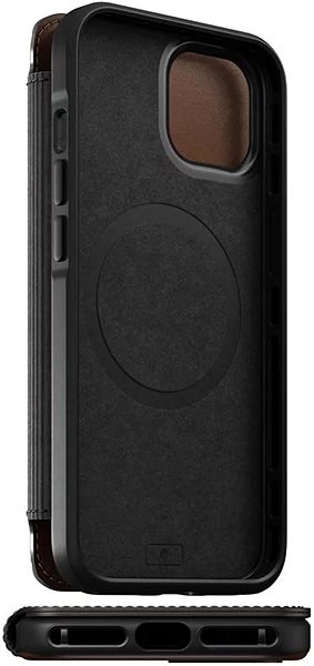 Mobiltelefon tok Nomad Leather MagSafe Folio Brown iPhone 14 Plus tok ...