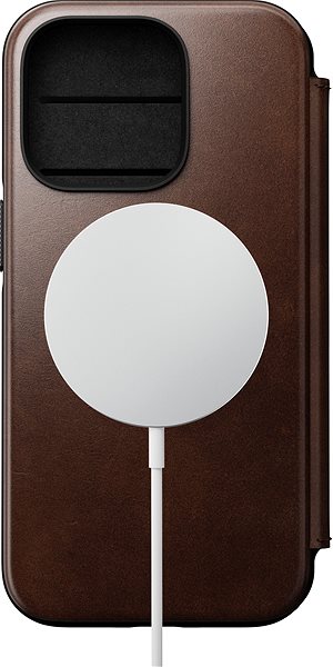 Mobiltelefon tok Nomad Leather MagSafe Folio Brown iPhone 14 Pro tok ...