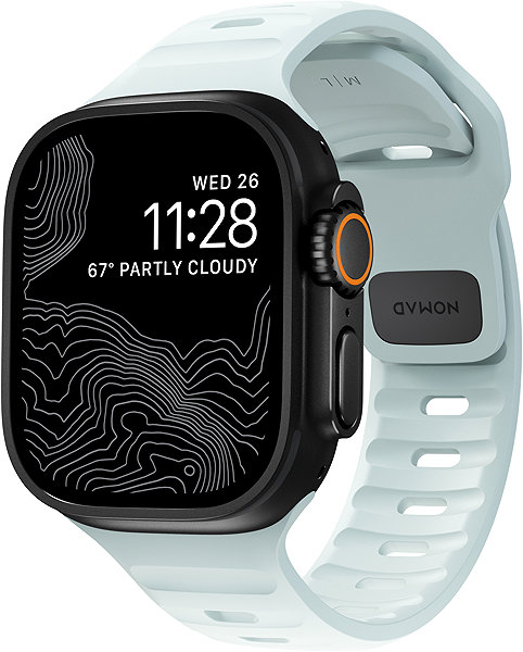 Remienok na hodinky Nomad Sport Strap Ice Blue Glow – Apple Watch 49 mm/46 mm/45 mm/44 mm/42 mm ...