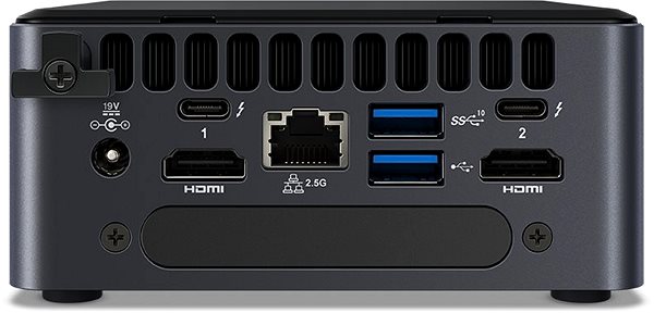Mini-PC Intel NUC 11 Pro Kit Tall (NUC11TNHi3) Anschlussmöglichkeiten (Ports)