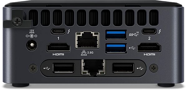 Mini PC Intel NUC 11 Pro Kit Dual LAN (NUC11TNHi30L) Možnosti pripojenia (porty)