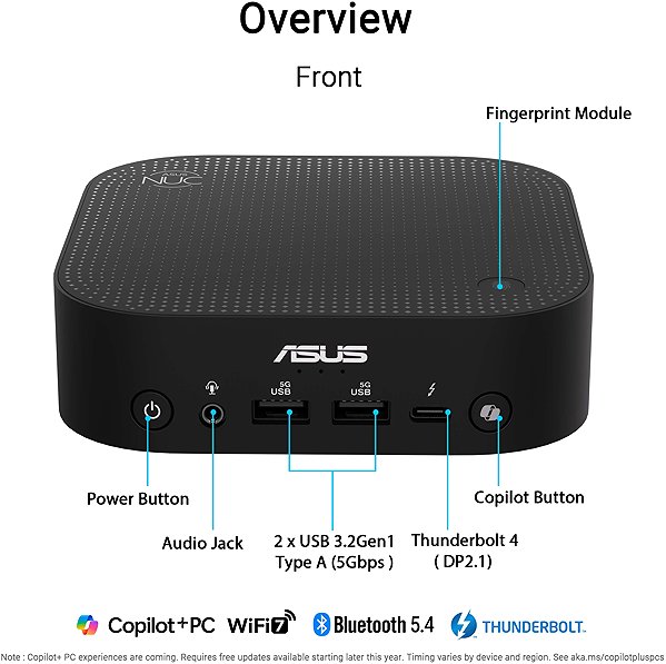 ASUS NUC 14 Pro AI RNUC14LNKU5073N2 mini PC.