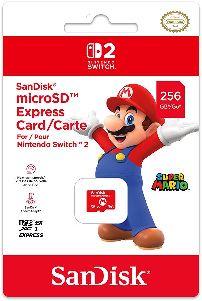 Speicherkarte SANDISK MicroSD Express 256GB Nintendo Switch 2 (NVMe) ...