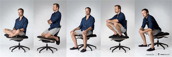 Office Chair NESEDA Premium with Oak Backrest, Black Lifestyle