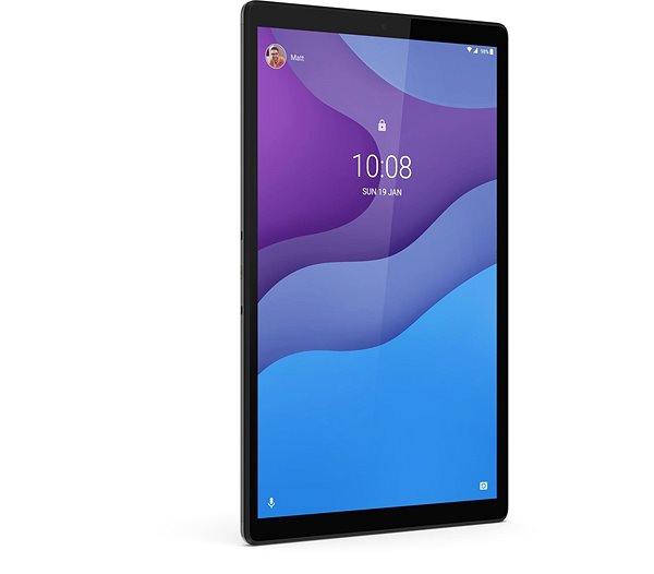 Tablet Lenovo TAB M10 HD (2. Generation) 4 + 64 GB Grau Seitlicher Anblick
