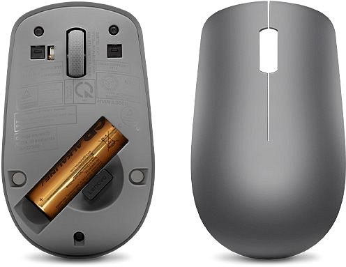 Maus Lenovo 530 Wireless Mouse mit Akku - Graphite Bodenseite