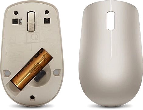 Egér Lenovo 530 Wireless Mouse (Almond) Alulnézet