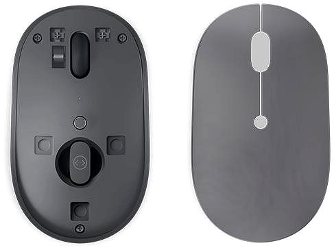 Maus Lenovo Go USB-C Wireless Mouse (Storm Grey) Bodenseite