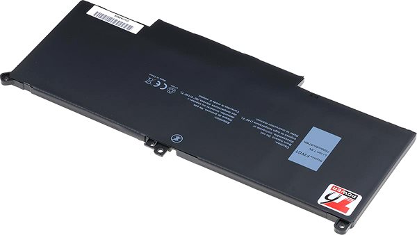 Laptop akkumulátor T6 Power Dell Latitude 12 7280 kompatibilis, Li-Poly, 7,6 V, 7500 mAh (57 Wh), fekete ...