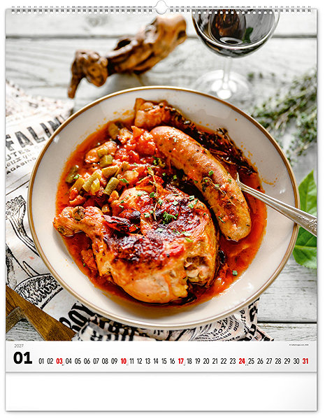 Falinaptár NOTIQUE Gourmet 2027, 48 × 56 cm ...