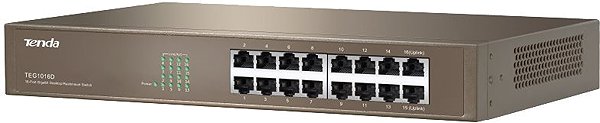 Switch Tenda TEG1016D - 16port Gigabit Ethernet Switch Seitlicher Anblick