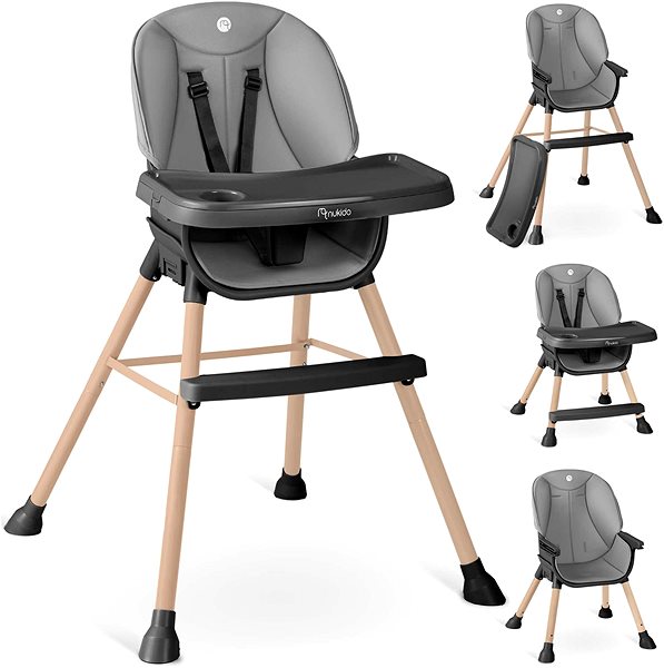 Dining chair Nukido Tilo grey-black .
