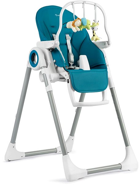 Dining chair Nukido Belo Dining chair with table dark blue + toy tray .
