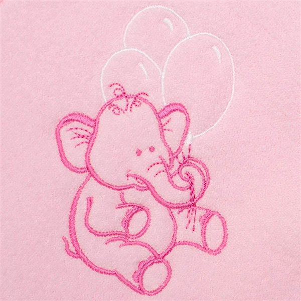 Detská osuška Detská froté osuška s výšivkou a kapucňou 80 × 80 cm ružová sloník ...