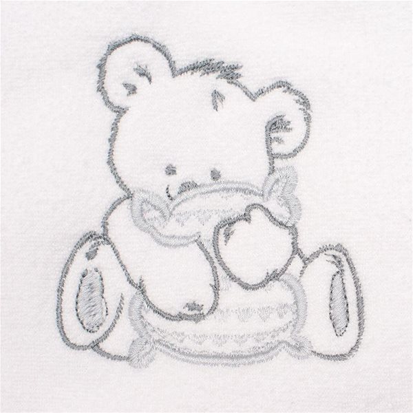 Detská osuška Detská froté osuška s výšivkou a kapucňou 100 × 100 biela medveď ...