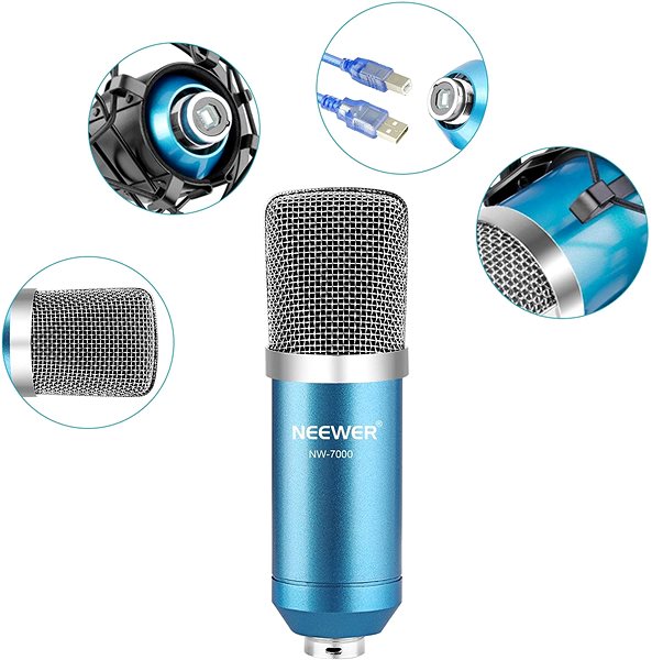 Mikrofón Neewer NW-7000 USB profesionálna zostava 6 v 1 Vlastnosti/technológia