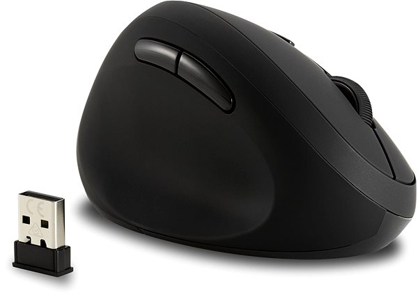 Maus Kensington Pro Fit Left-Handed Ergo Wireless Mouse - Maus für Linkshänder Anschlussmöglichkeiten (Ports)