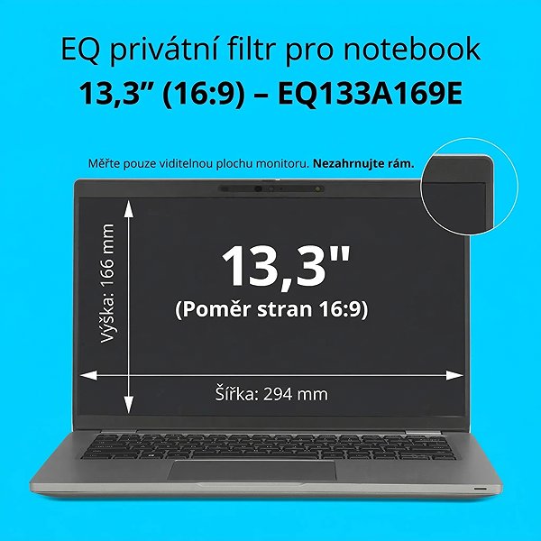 Sichtschutzfolie Kensington EQ Privatfilter für Laptop 13.3'' 16:9 ...