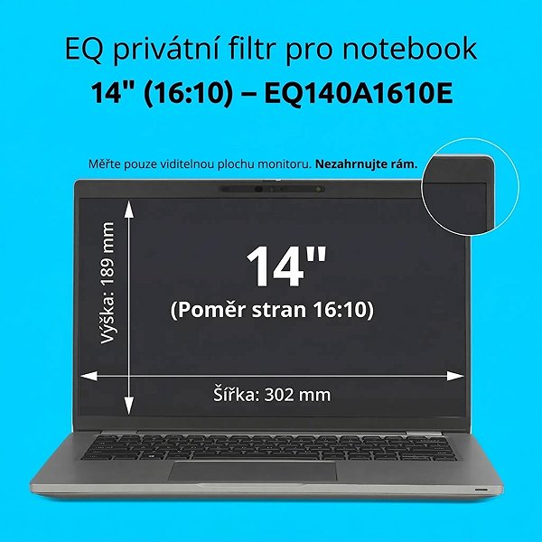 Sichtschutzfolie Kensington EQ Privatfilter für Laptop 14'' 16:10 ...