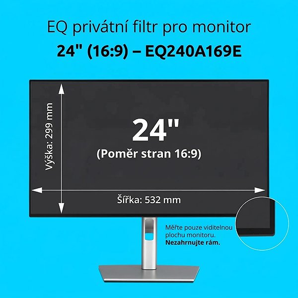 Sichtschutzfolie Kensington EQ Private Filter für Monitor 24'' 16:9 ...