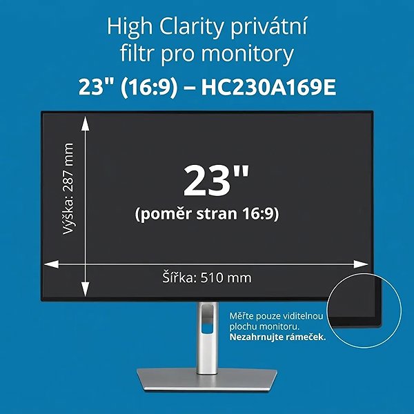 Sichtschutzfolie Kensington High Clarity Privatfilter für Monitor 23'' 16:9 ...