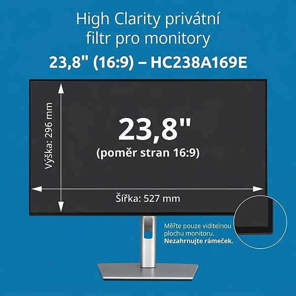 Sichtschutzfolie Kensington High Clarity Privatfilter für Monitor 23.8'' 16:9 ...