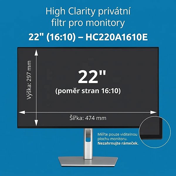 Sichtschutzfolie Kensington High Clarity Privatfilter für Monitor 22'' 16:10 ...