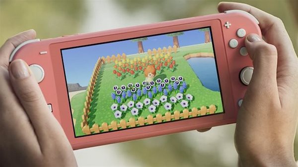 nintendo switch lite animal crossing coral