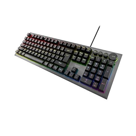 Herná klávesnica NOXO Conqueror RED switch – HU Bočný pohľad