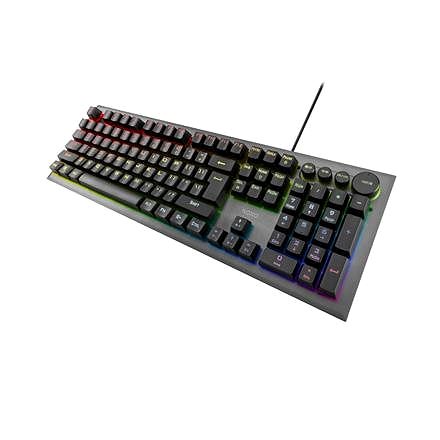 Gaming-Tastatur NOXO Conqueror BLUE Switch - US Seitlicher Anblick