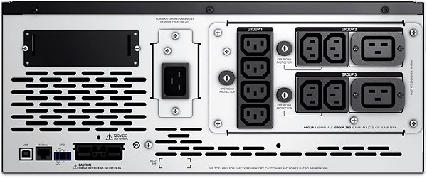 Uninterruptible Power Supply APC Smart-UPS X 2200VA rack/tower LCD 200-240V Back page