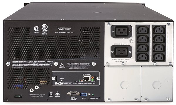Uninterruptible Power Supply APC Smart-UPS 5000VA 230V Rack/Tower Mount Back page