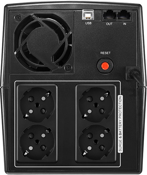 Uninterruptible Power Supply CyberPower UT1500E Back page
