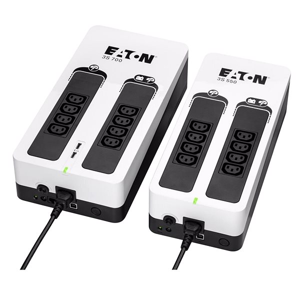 Szünetmentes tápegység EATON UPS 3S 550 IEC Tower, USB Oldalnézet
