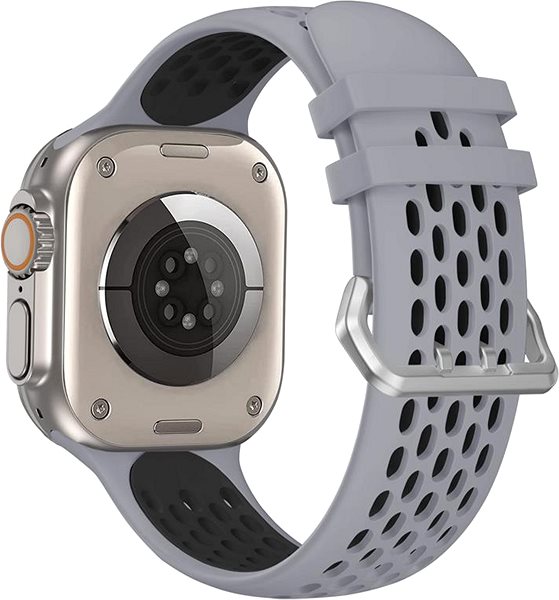 Remienok na hodinky Cubenest Silicone Sport Band GREY with Black (42 – 49 mm) ...
