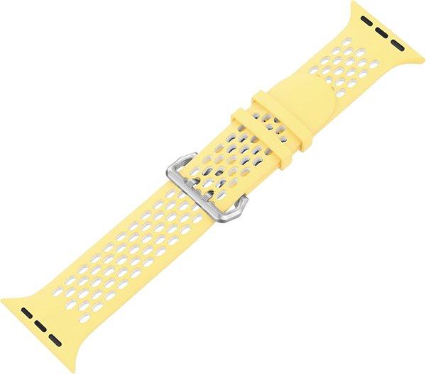 Remienok na hodinky Cubenest Silicone Sport Band YELLOW with White (42 – 49 mm) ...