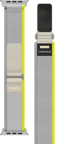 Armband Cubenest Trail Loop BEIGE with yellow/white (42-49mm) ...