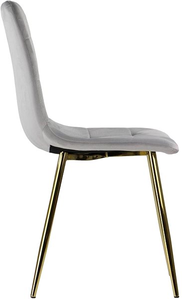 Jedálenská stolička Stolička CN-6004 svetlo sivá zlatý rám ...