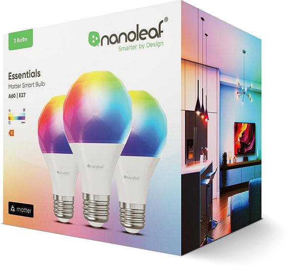 LED žiarovka Nanoleaf Essentials Smart A60 Bulb E27, Matter 3PK ...