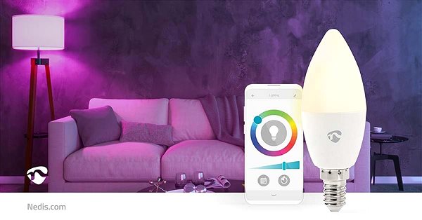 LED žárovka Nedis chytrá LED žárovka WIFILRC10E14 Lifestyle