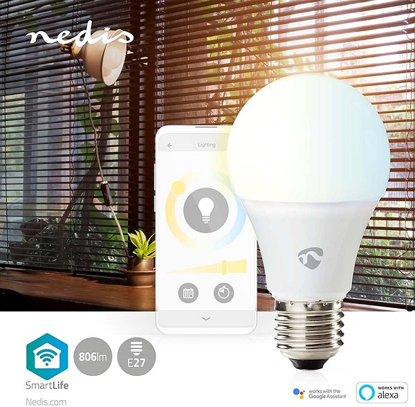 LED Bulb NEDIS Smart LED Bulb WIFILRW10E27 Lifestyle