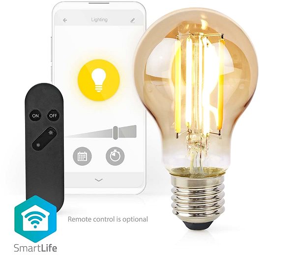 LED žárovka Nedis chytrá LED žárovka WIFILRF10A60 Vlastnosti/technologie