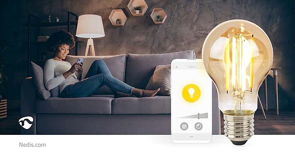 LED žárovka Nedis chytrá LED žárovka WIFILRF10A60 Lifestyle